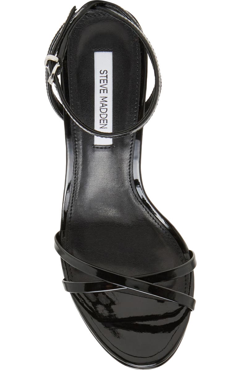 Steve Madden Juni Ankle Strap Platform Stiletto Sandal, Alternate, color, Black Patent
