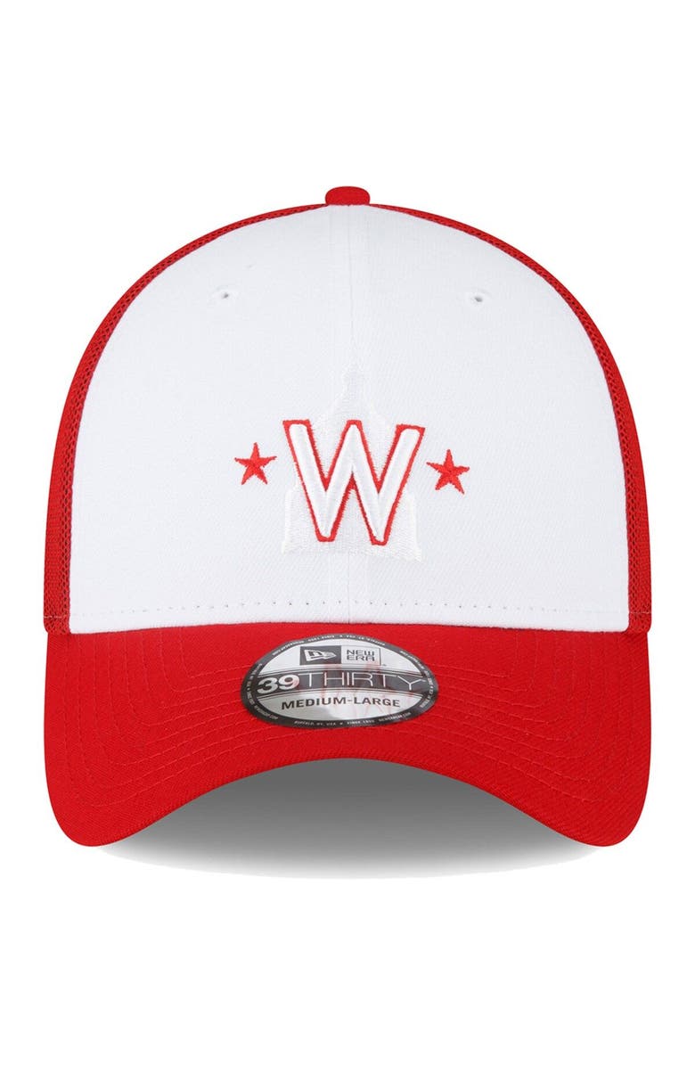 New Era Men's New Era Red/White Washington Nationals 2023 On-Field Batting Practice 39THIRTY Flex Hat, Alternate, color, White
