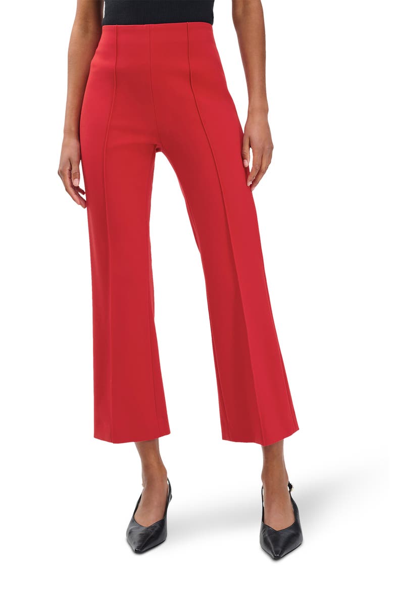 Irina Ponte Kick Flare Pants, Main, color, DARK CHERRY