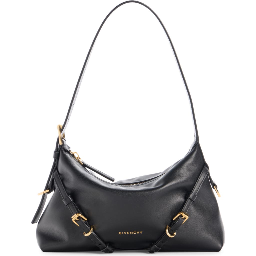 Givenchy Voyou Mini Leather Shoulder Bag In Black
