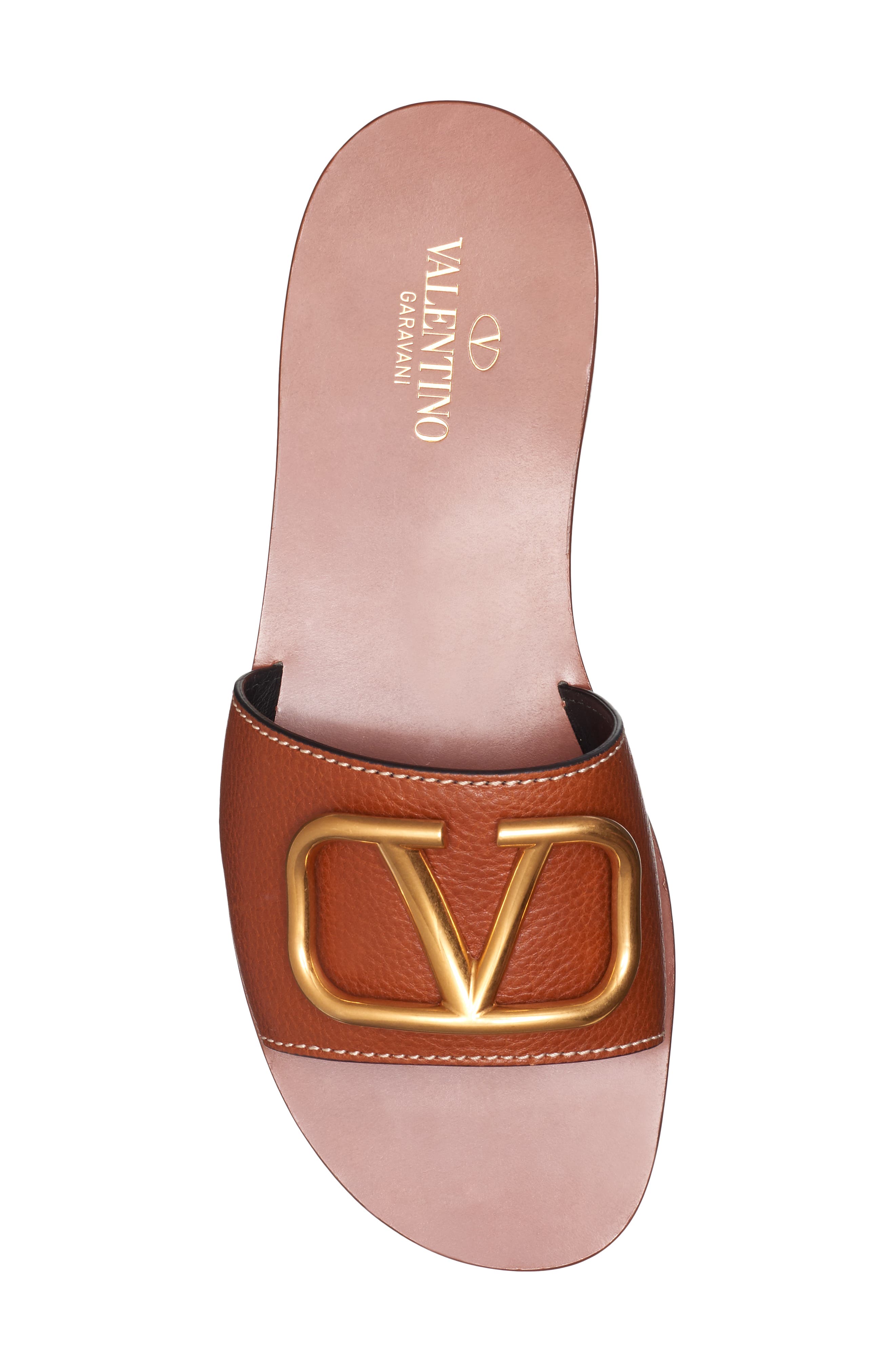 VLOGO Slide Sandal, Alternate, color, CUOIO