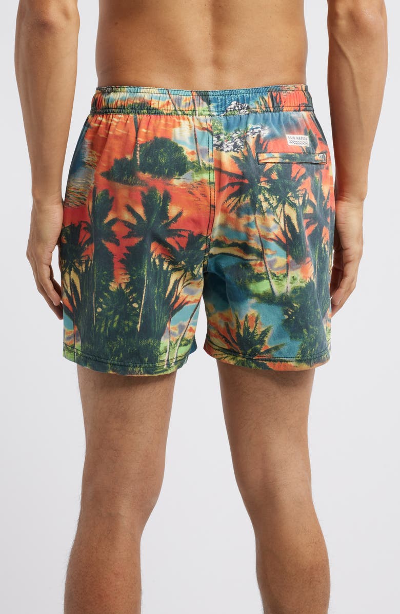 Fair Harbor The Bungalow Water Repellent Swim Trunks, Alternate, color, Painted Beach