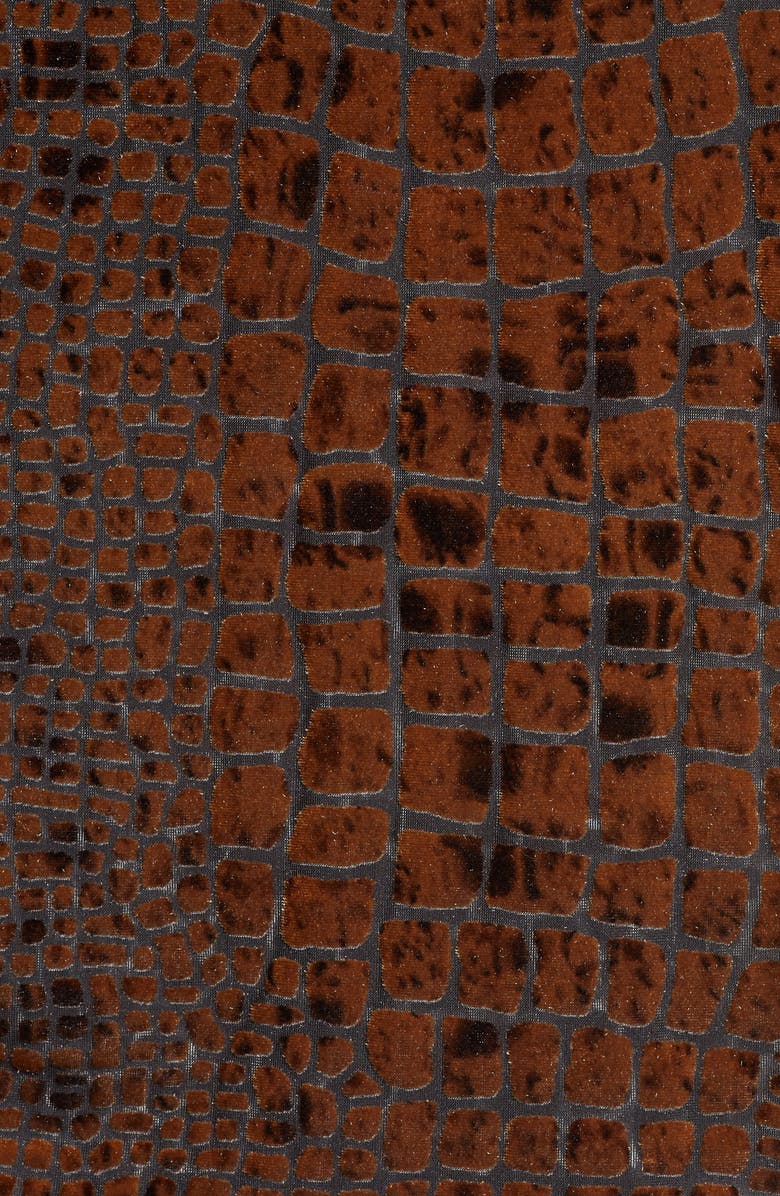 Leith Reptile Burnout V-Neck Top, Alternate, color,