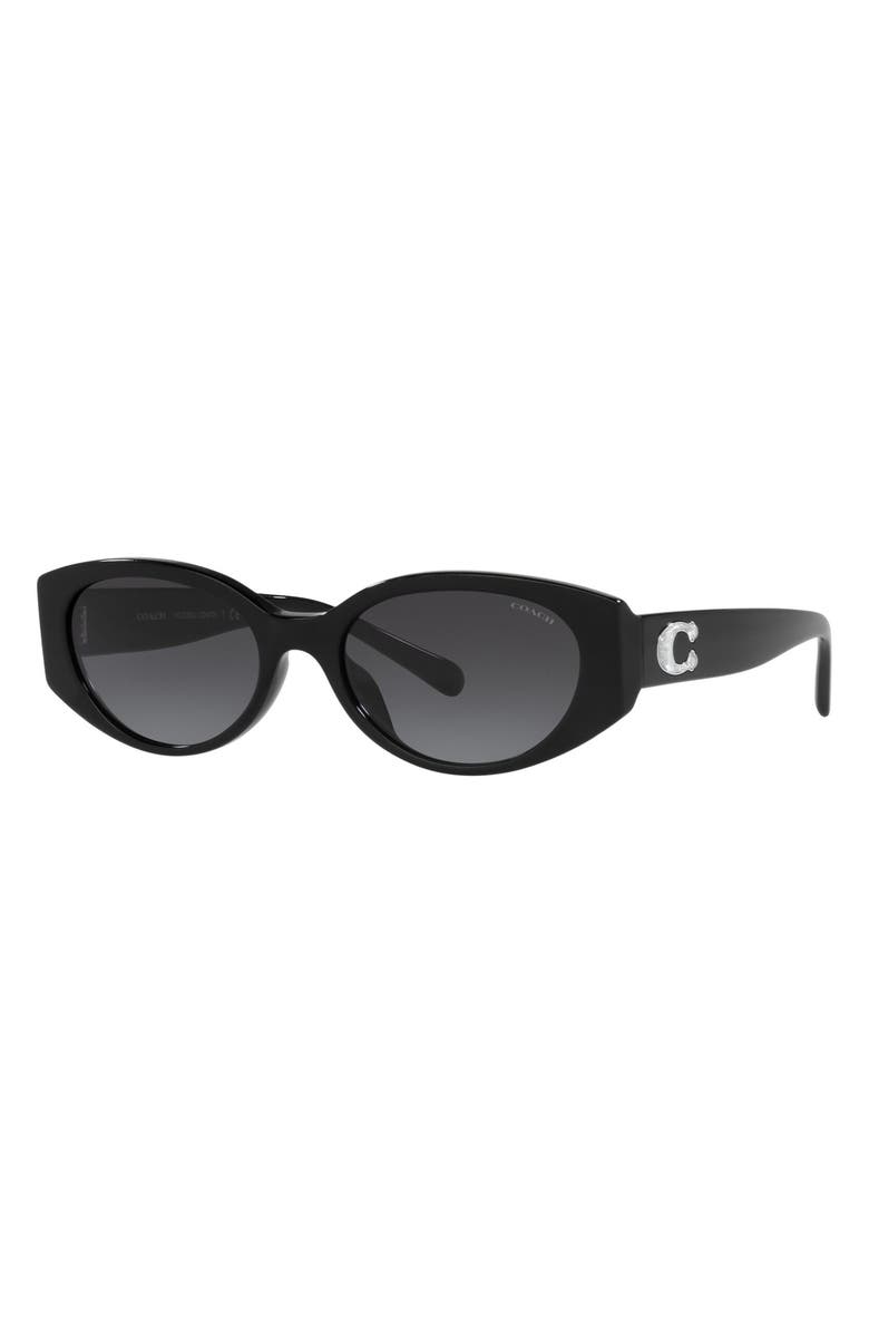COACH 54mm Gradient Oval Sunglasses, Alternate, color, 