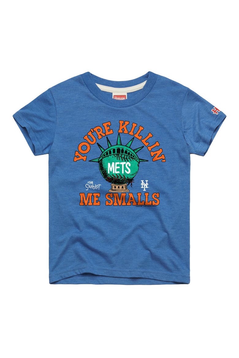 Youth Homage Royal New York Mets x The Sandlot Tri-Blend T-Shirt, Main, color, Royal