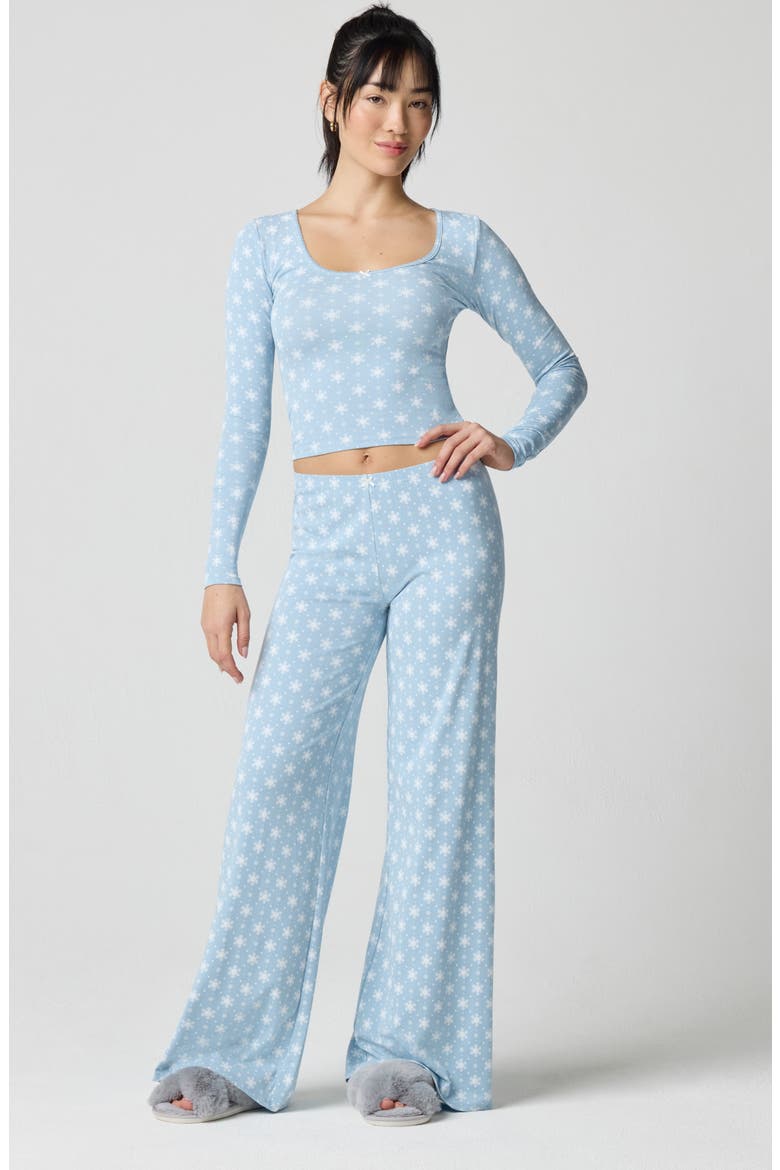 Rib Print Pants, Alternate, color, SNOWFLAKES