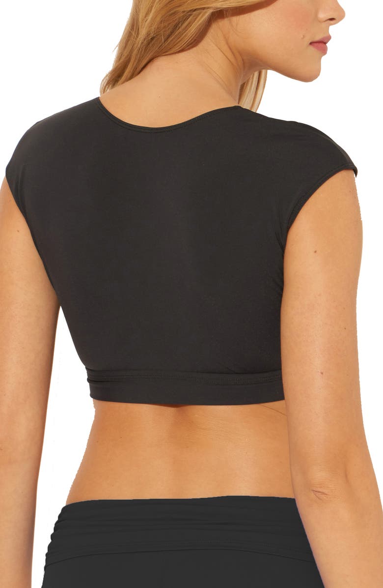 BLEU by Rod Beattie Kore Tie Front Bikini Top, Alternate, color, Black