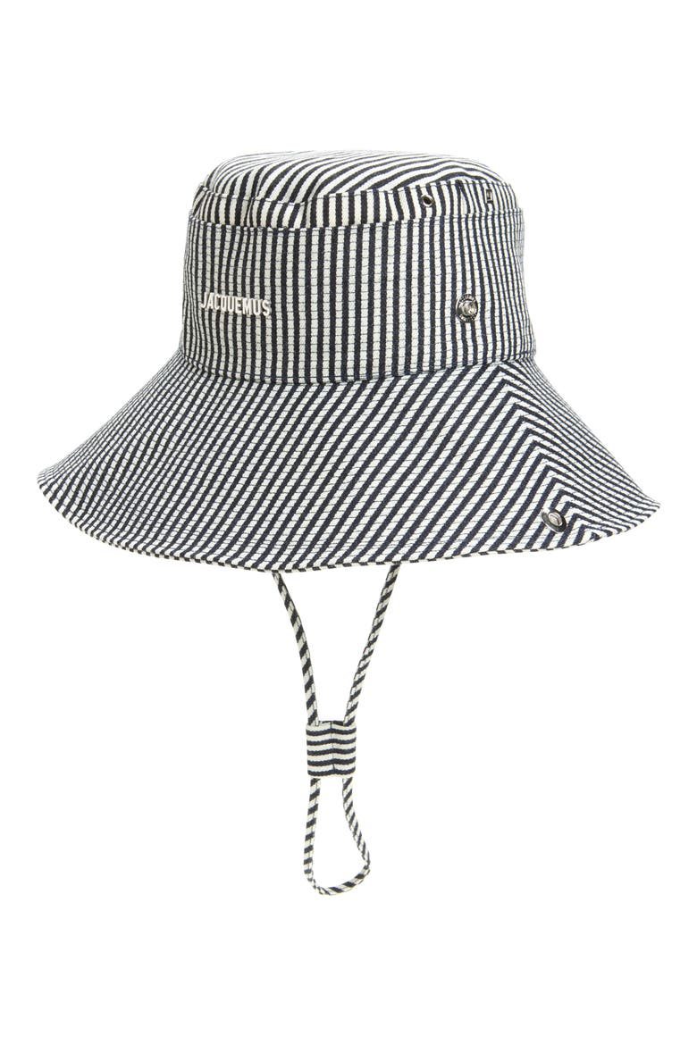 Le Bob de-Nîmes Cotton Twill Bucket Hat, Main, color, NAVY/ WHITE STRIPE 3FU