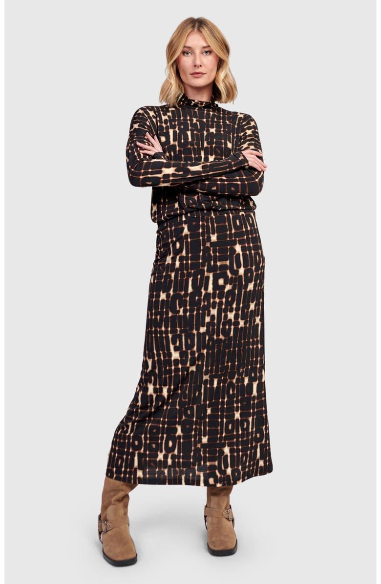 Alembika Glyph Pencil Skirt, Alternate, color, Matrix