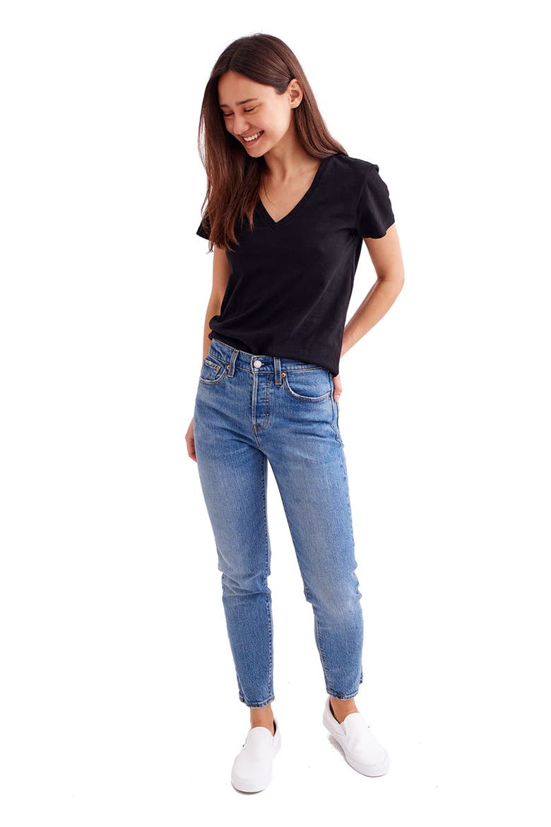 Everyday Classic V-Neck T-Shirt, Alternate, color, BLACK