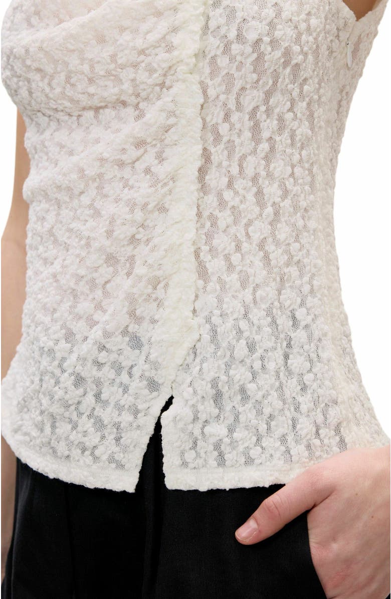 Rebecca Taylor Fiona Stretch Lace Top, Alternate, color, White