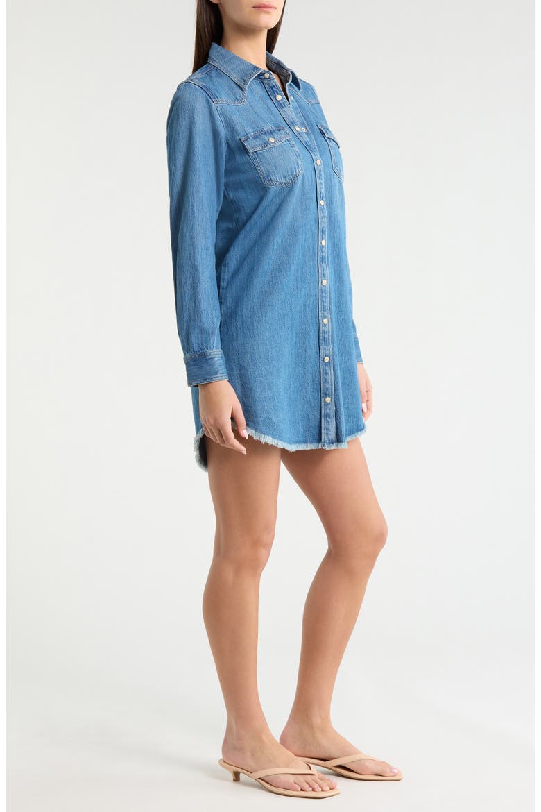 Long Sleeve Denim Shirtdress, Alternate, color, TAKE OUT WASH