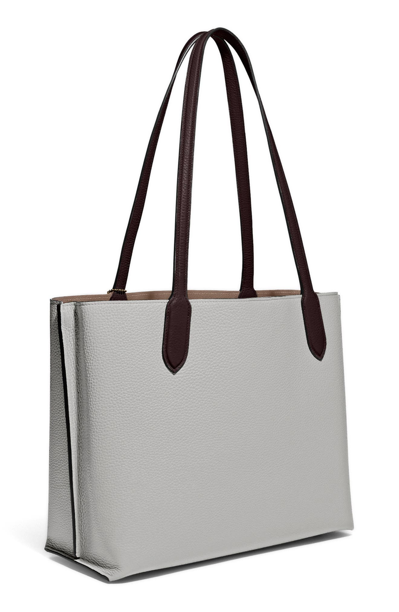 Willow Colorblock Leather Tote, Alternate, color, B4/ DOVE GREY MULTI