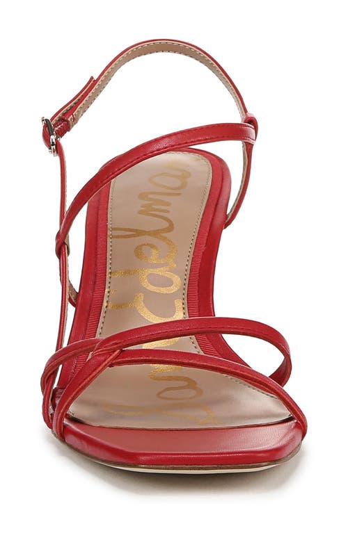 Sam Edelman Zariah Womens Lace-up Open-toe Strappy Sandals In Summer Red