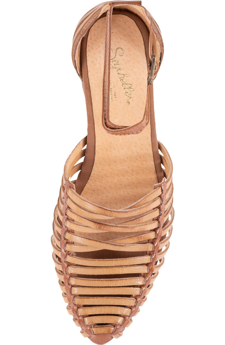 Seychelles Trinket Ankle Strap Flat, Alternate, color, Cognac