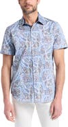 Robert Graham Melrose Short Sleeve Stretch Cotton Button-Up Shirt