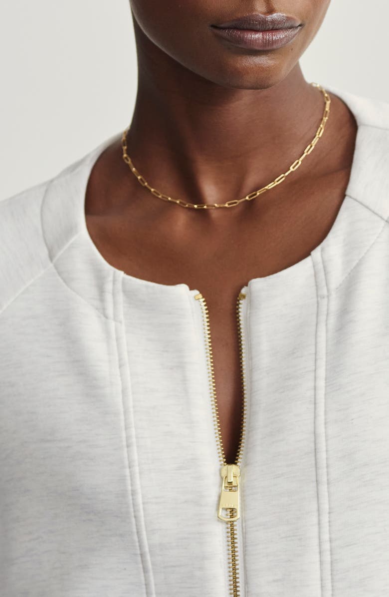 Varley Augusta DoubleSoft<sup>®</sup> Zip-Up Sweatshirt, Alternate, color, Ivory Marl