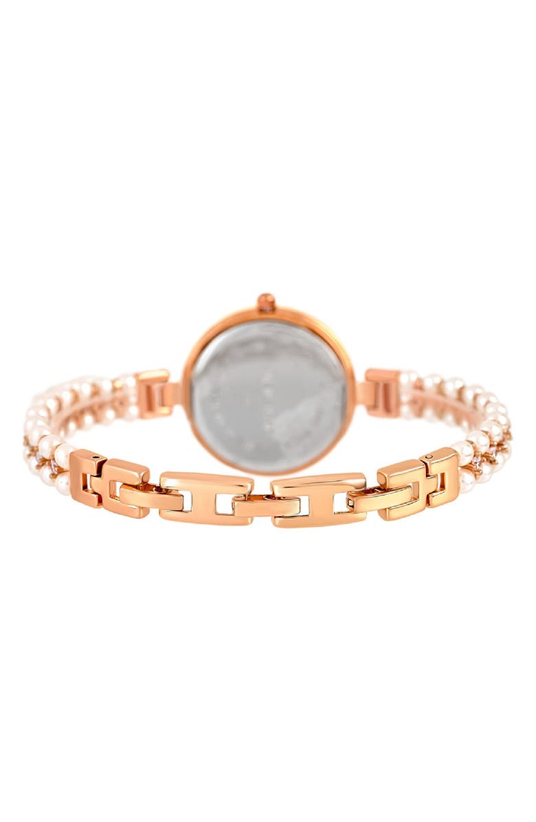 Danecraft Mother-of-Pearl Quartz Bracelet Watch, 20mm, Alternate, color, Rosegold