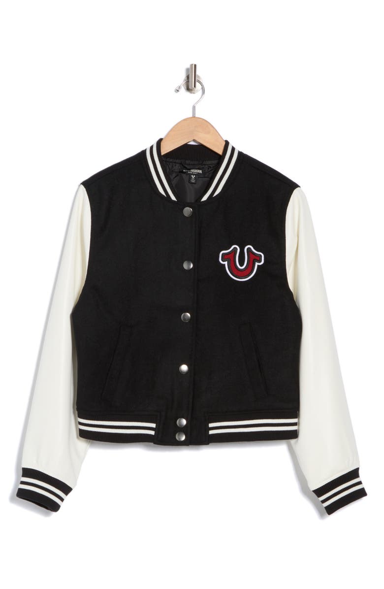 True Religion True Varsity Jacket, Alternate, color, 