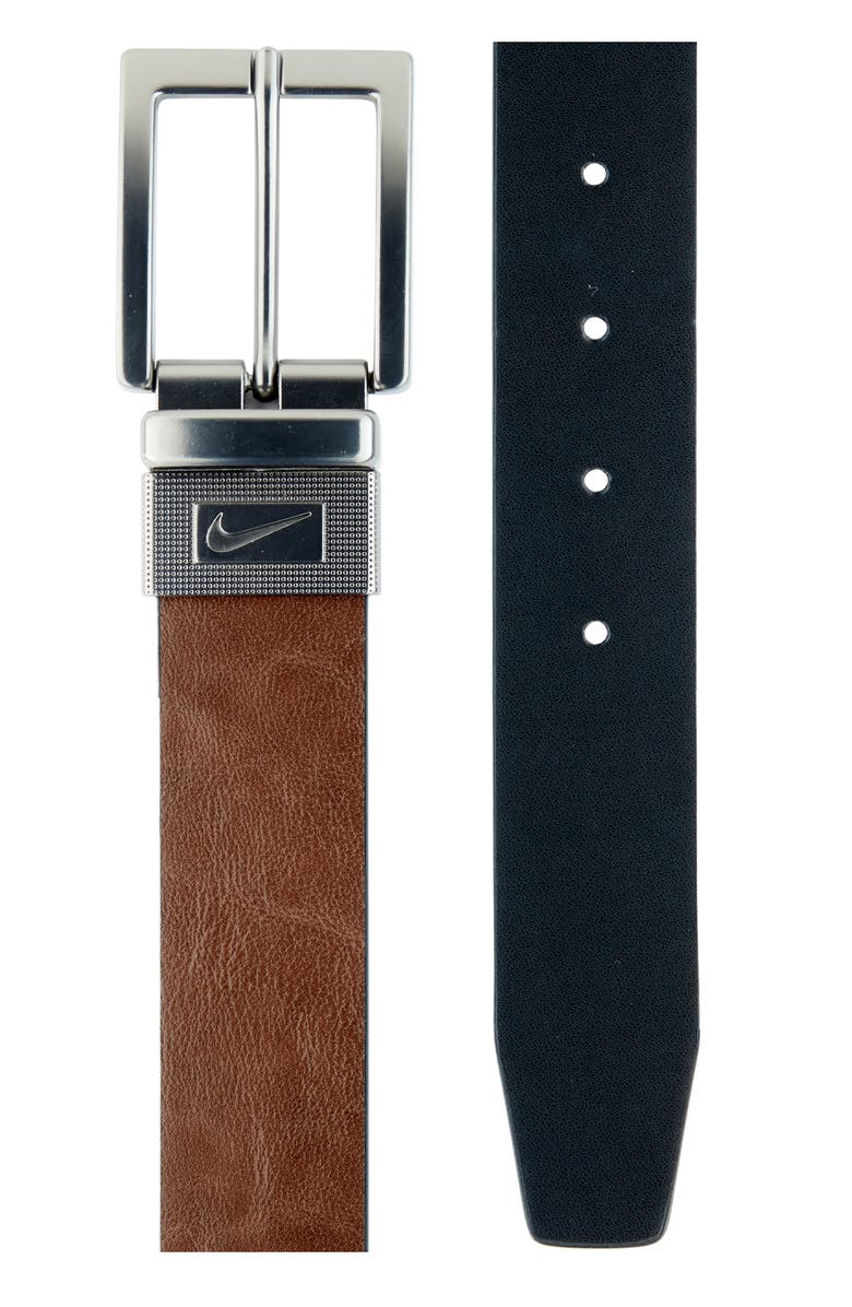 Nike Smooth Faux Leather Belt, Alternate, color,