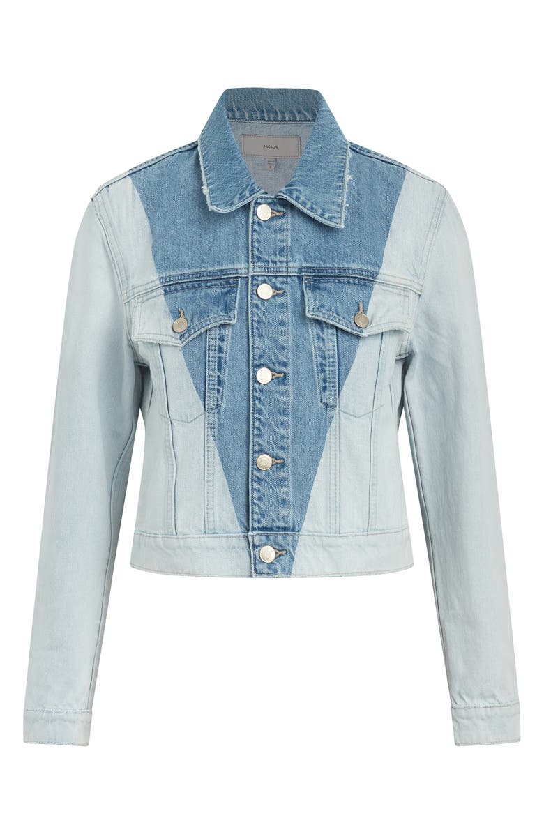 Hudson Jeans Gia Classic Trucker Denim Jacket, Alternate, color, Extracted Triangle