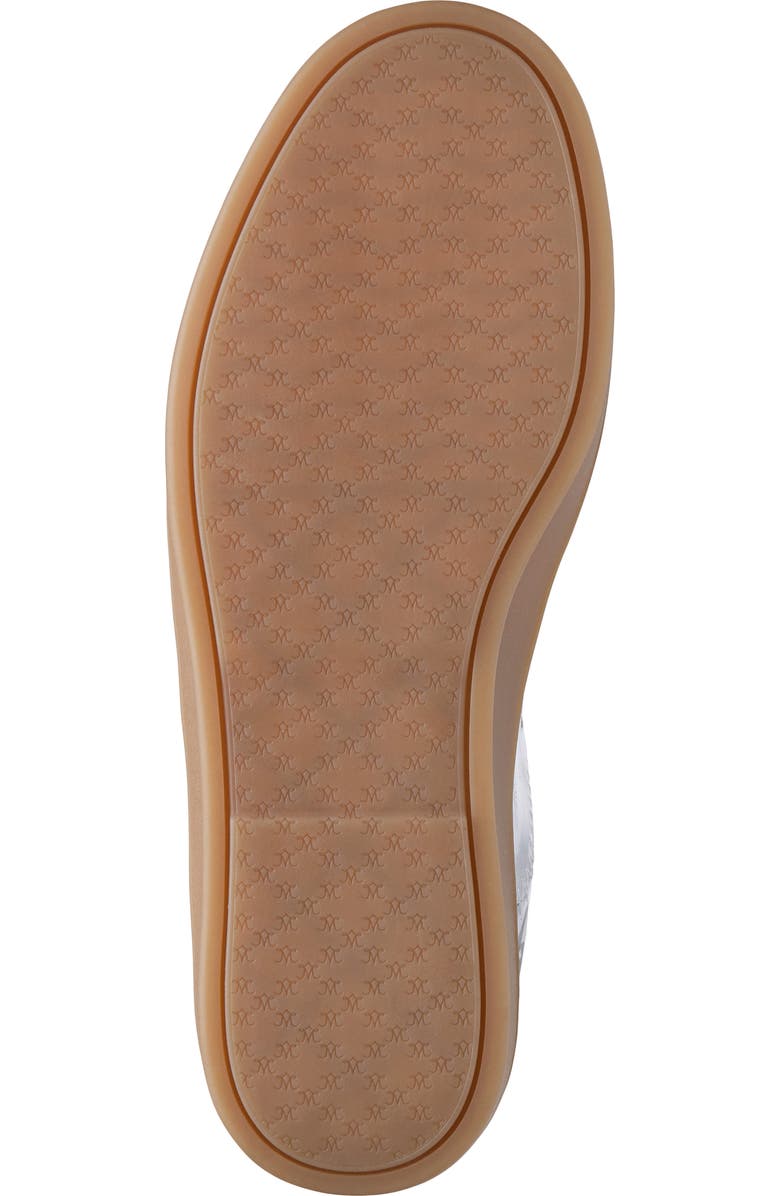 Johnston & Murphy Ashley Side Zip Sneaker, Alternate, color, Silver Metallic Sheepskin