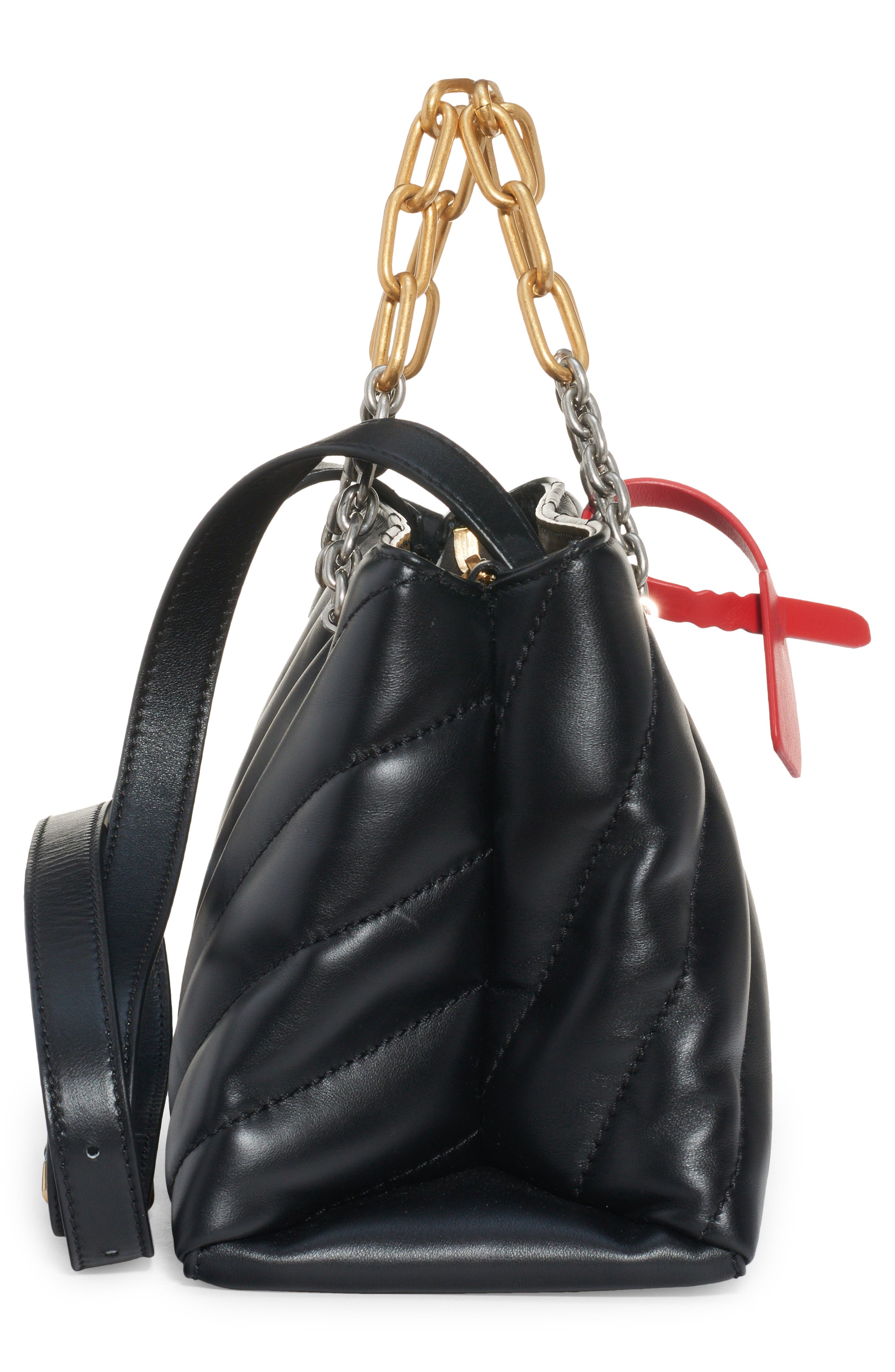 Off-White Jackhammer Leather Tote, Alternate, color, 