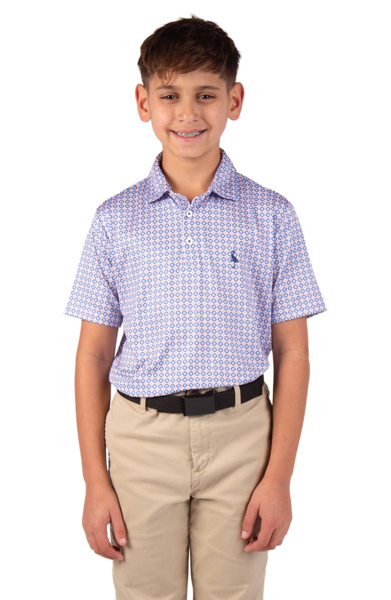 TailorByrd Kids' Floral Performance Polo, Alternate, color,