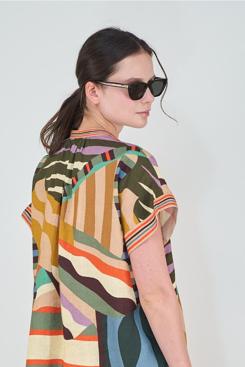 Long Tunic Stripes, Alternate, color, Multicolor