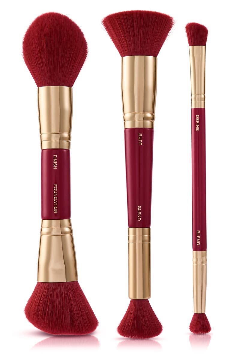 SPECTRUM Verry Cherry 3-Piece Makeup Brush Gift Set, Alternate, color, Red