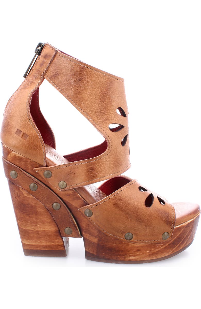 Bed Stu Lucrative Wood Wedge, Alternate, color, Tan Rustic