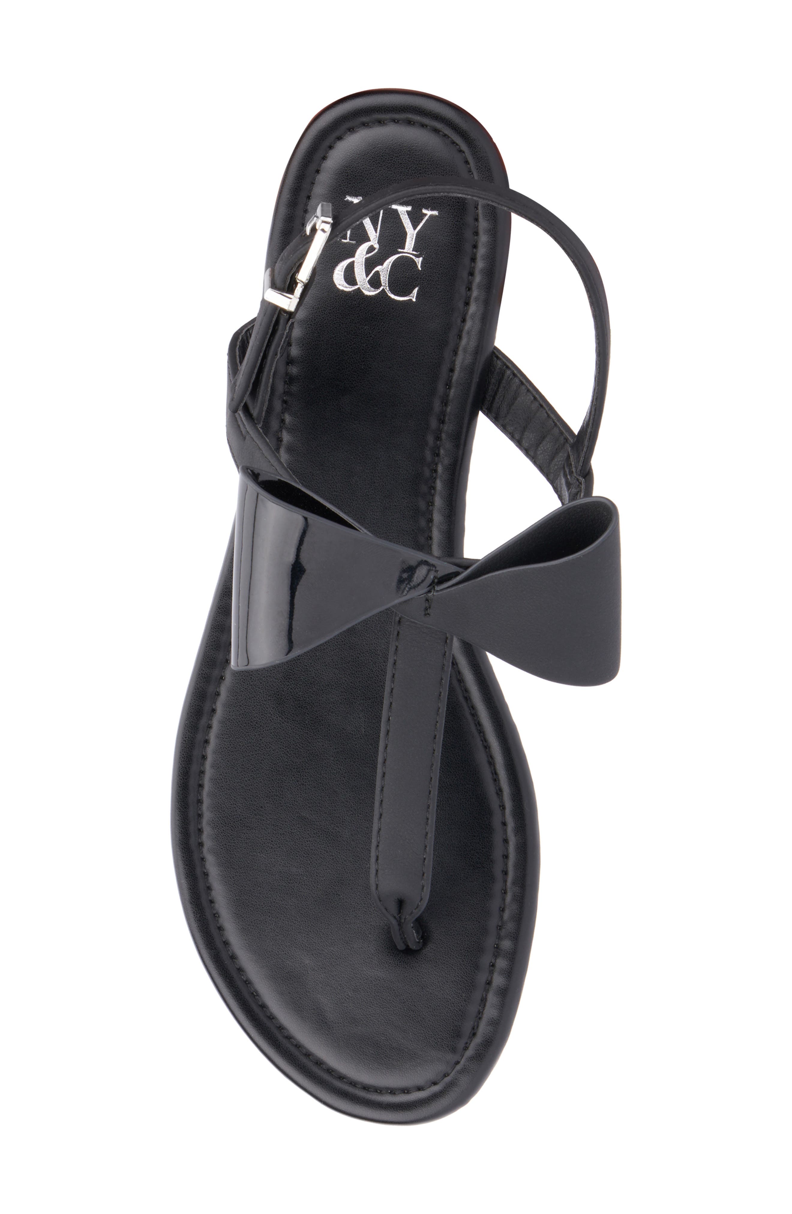 NEW YORK AND COMPANY Abril Thong Sandal, Alternate, color, Black Combo