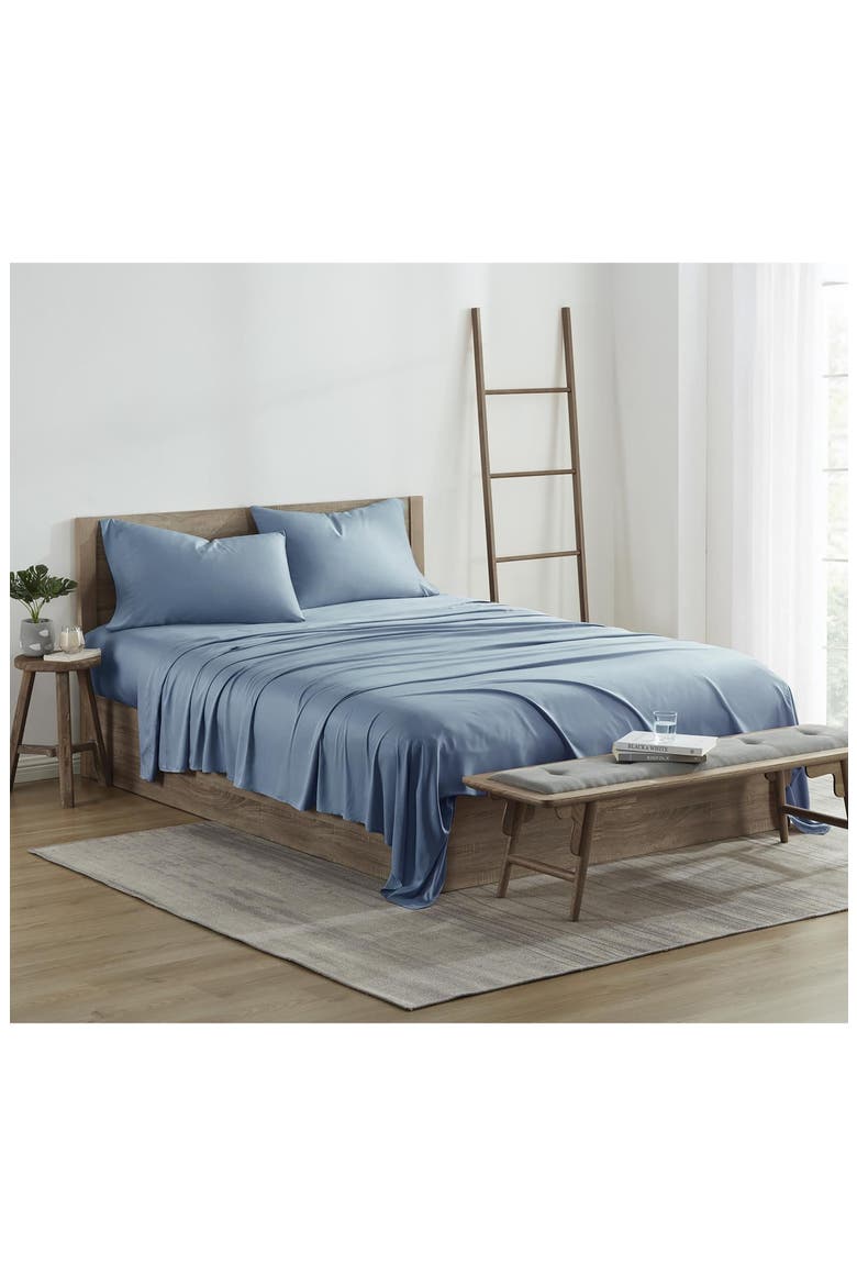 300 Thread Count Viscose Sheet Set, Main, color, DENIM