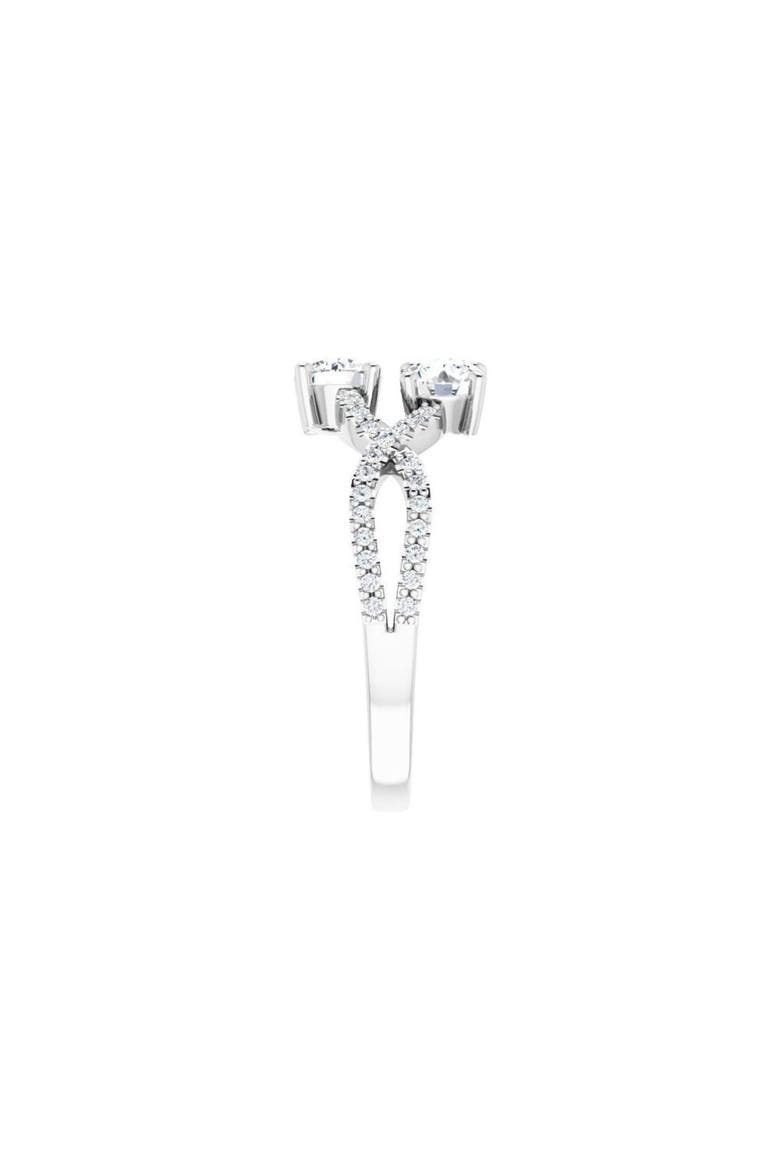 3/4 CT Natural Diamond Two-Stone Ring in 14K Gold, Alternate, color, No Color