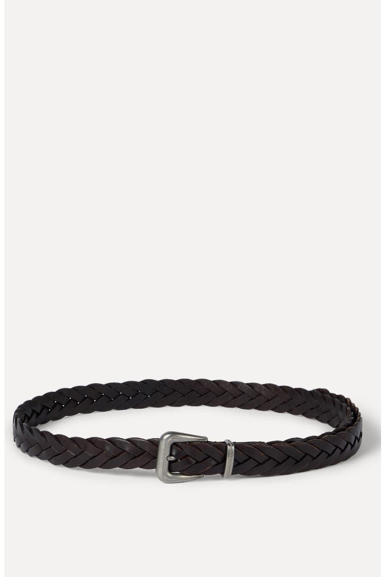 Braided belt, Alternate, color, Rust Brown