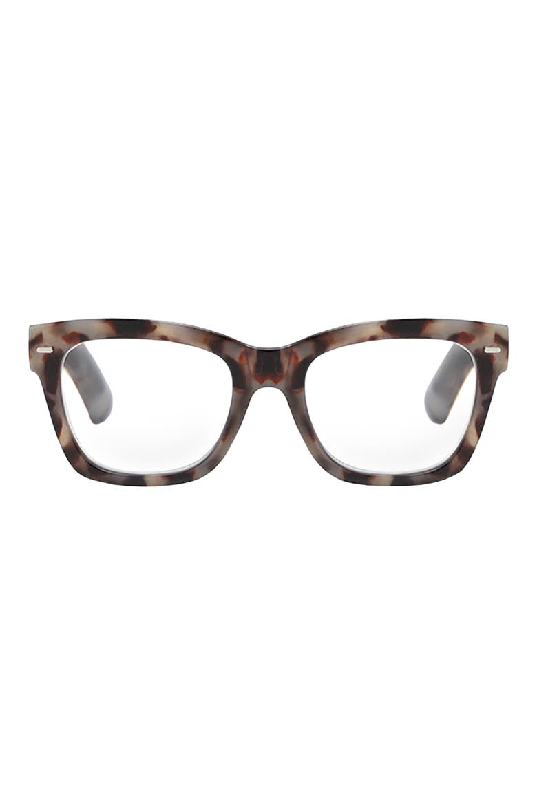 Shiloh 64mm Square Blue Light Blocking Glasses, Main, color, WHITE TORTE