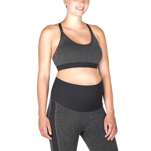 Modern Eternity Maternity Bella Active Maternity Nursing Bra In Gray
