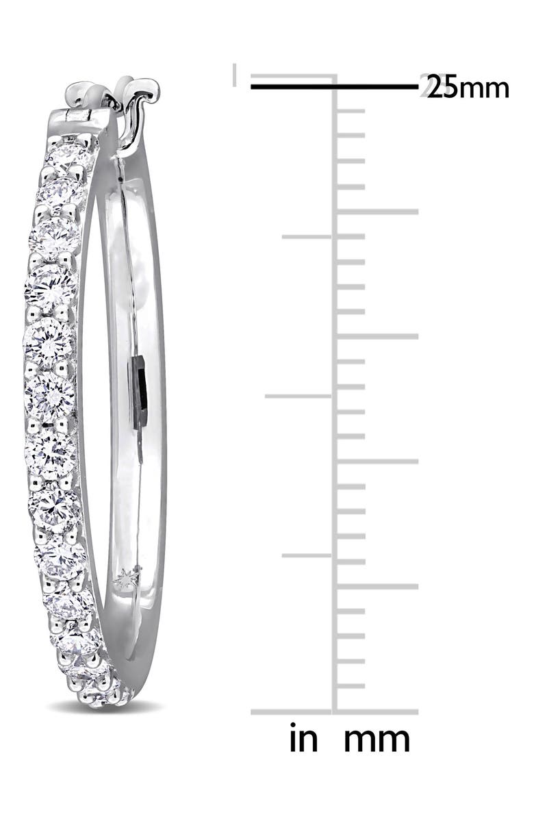 Created Forever Lab Grown Diamond Hoop Earrings - 0.98ct., Alternate, color, Silver