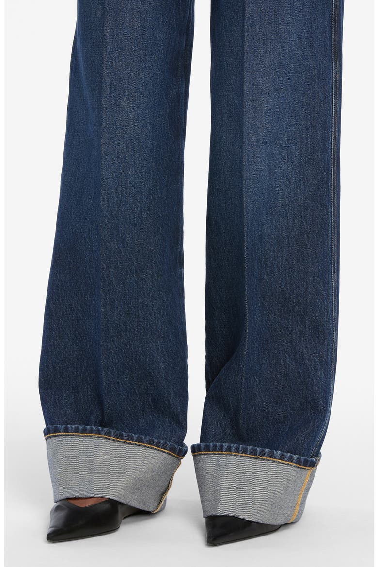 The Cuffed Wide Leg Jeans, Alternate, color, SPENCER