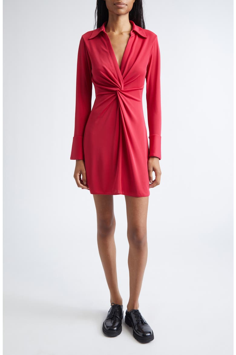 McKenna Matte Jersey Minidress, Main, color, BURGUNDY PLUM