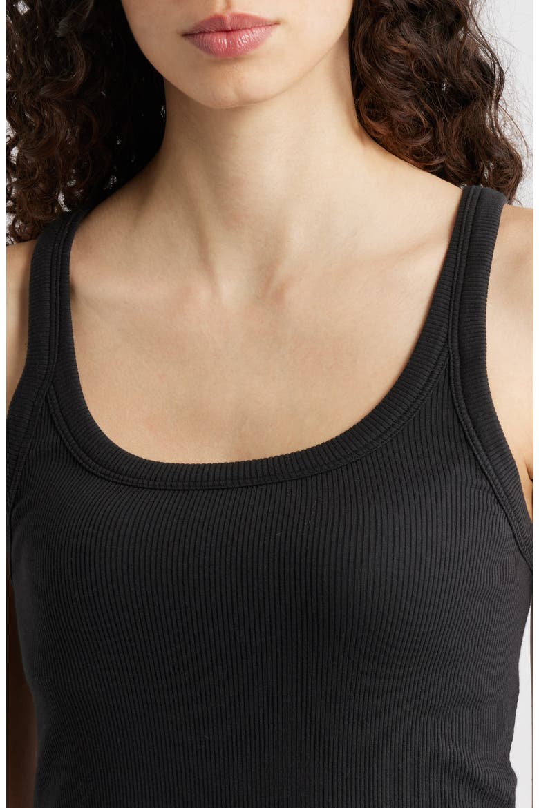 The Essential Rib Tank, Alternate, color, BLACK
