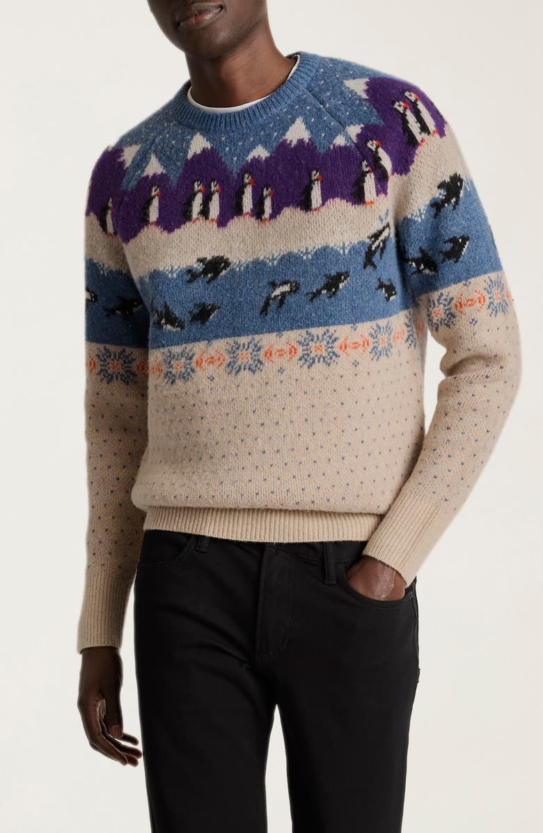 Bonobos Critter Fair Isle Wool Blend Sweater, Main, color, 