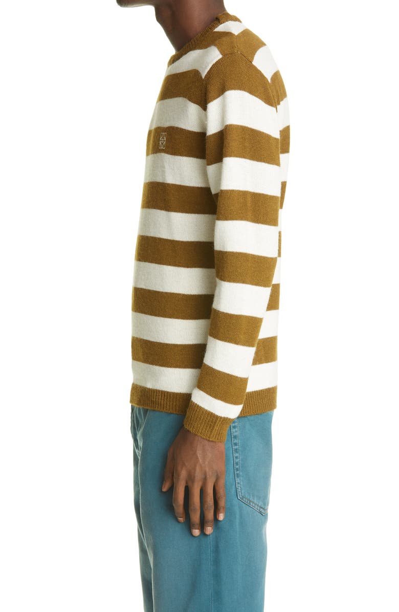 Loewe Stripe Anagram Logo Embroidered Sweater, Alternate, color, 