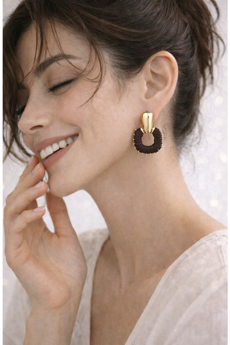 Jana Statement Knocker Earrings, Alternate, color, GOLD