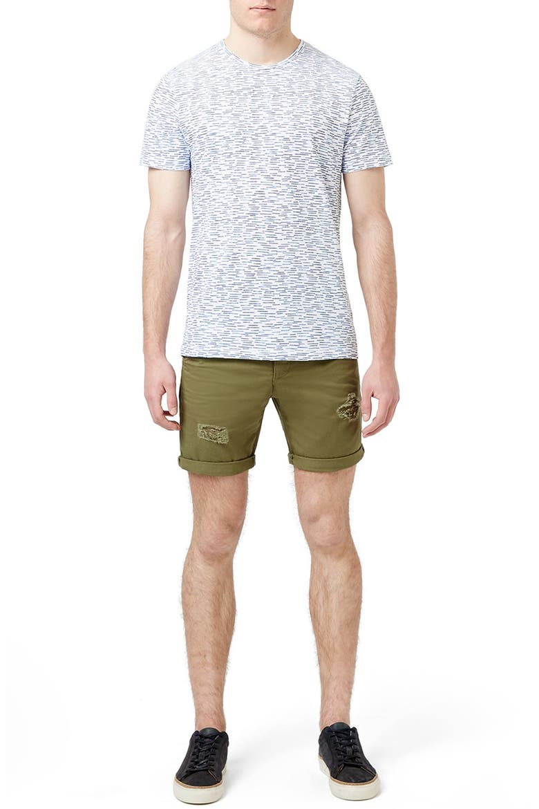 Slim Fit Dash Print Crewneck T-Shirt, Alternate, color, WHITE MULTI