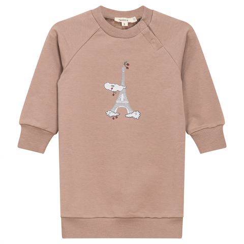 Long Sleeve Eiffel Tower Bubble Dress (Toddler, Little Kid & Big Kid)