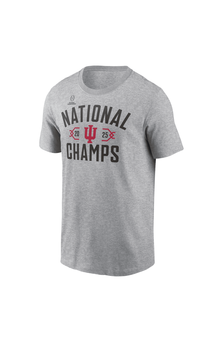 Nike Men's Heather Gray Indiana Hoosiers College Football Playoff 2025 National Champions Bracket T-Shirt, Alternate, color, 