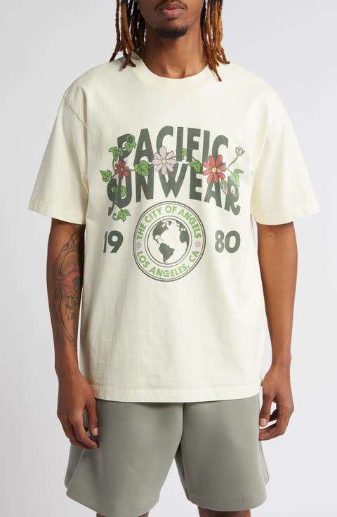 Floral Crest Cotton Graphic T-Shirt