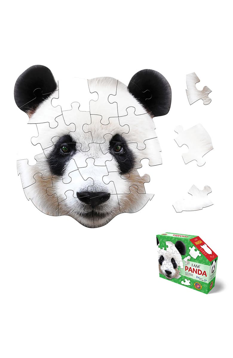 Madd Capp I Am Panda 24 Piece Animal Shaped Jigsaw Puzzle, Main, color, Multicolored