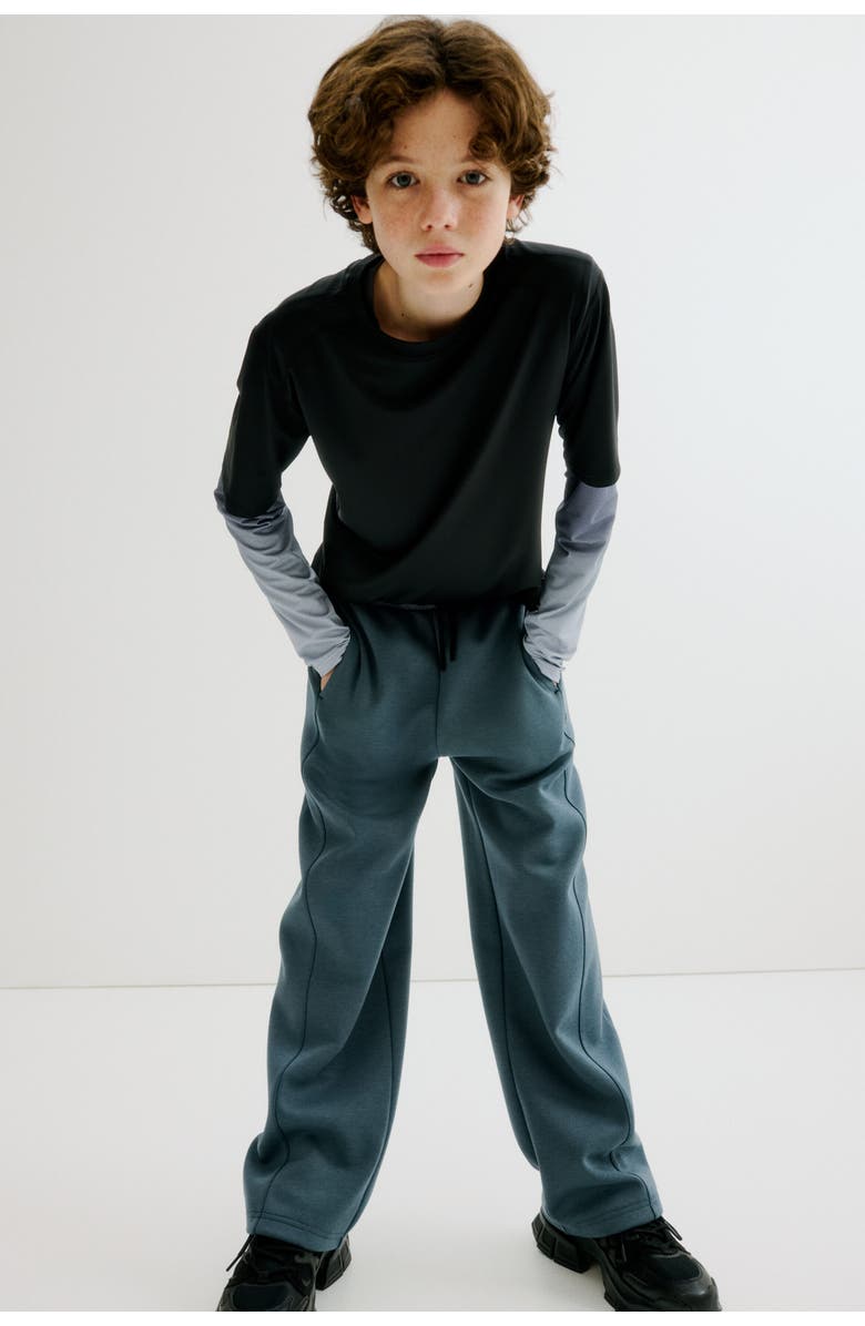 H&M Relaxed Fit Sports Joggers With Drymove, Alternate, color, Dusty Teal
